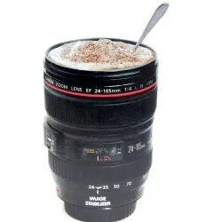 Plastkaffekrus - kameralinsedesign - 420 ml