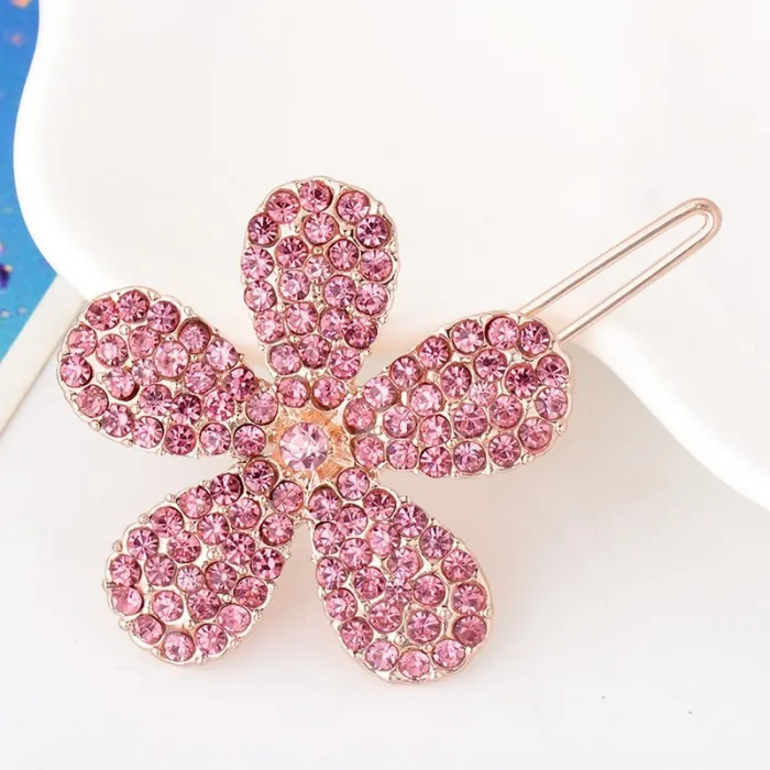 Épingle à cheveux fleur en cristal