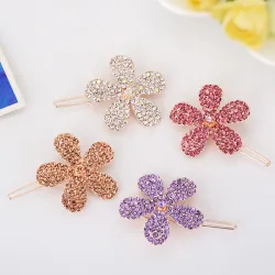 Épingle à cheveux fleur en cristal
