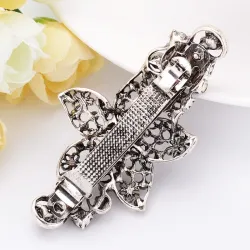 Niebieski kryształowy kwiat - elegancka spinka do włosówSpinki Do Włosów
