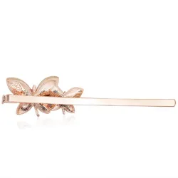 Borboleta de cristal duplo - grampo de cabelo - 2 peças