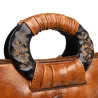 Elegancka skórzana torba na ramię - drukowane kwiatyTorebki