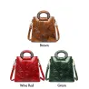 Elegancka skórzana torba na ramię - drukowane kwiatyTorebki