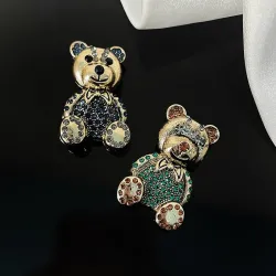 Broche ours en cristal