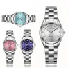 CHRONOS - montre à quartz de luxe en argent - acier inoxydable