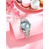 CHRONOS - luksuriøst sølv Quartz-klokke - rustfritt stål
