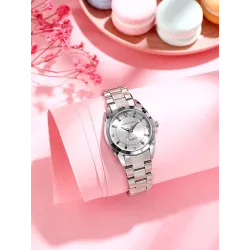CHRONOS - luxury silver Quartz watch - stainless steelWatches