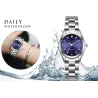CHRONOS - montre à quartz de luxe en argent - acier inoxydable