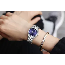 CHRONOS - luxury silver Quartz watch - stainless steelWatches