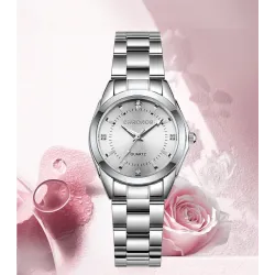 CHRONOS - luxury silver Quartz watch - stainless steelWatches