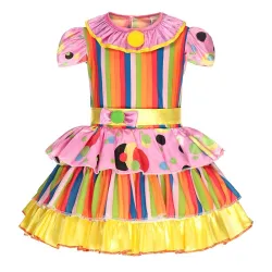 Klovni mekko - puku - värikkäät raidat / pilkkuja
