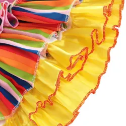 Robe de clown - costume - rayures colorées / pois