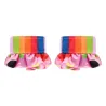 Robe de clown - costume - rayures colorées / pois