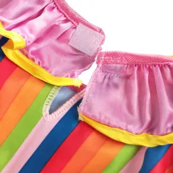 Robe de clown - costume - rayures colorées / pois