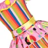 Klovni mekko - puku - värikkäät raidat / pilkkuja