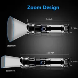 Z20 - XHP50 - 18650 akku - LED-taskulamppu - zoom - USB - vedenpitävä