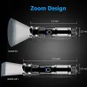 Z20 - XHP50 - 18650 akku - LED-taskulamppu - zoom - USB - vedenpitävä