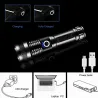Z20 - XHP50 - 18650 akku - LED-taskulamppu - zoom - USB - vedenpitävä