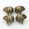 Dekorative beskyttelsesbein for møbler - antikk elefant - vintage bronse - 8 stk
