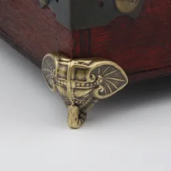 Dekorative beskyttelsesbein for møbler - antikk elefant - vintage bronse - 8 stk