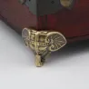 Dekorative beskyttelsesbein for møbler - antikk elefant - vintage bronse - 8 stk
