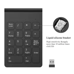 2.4GHz - numerisk tastatur numpad - 18 taster - kablet / trådløst