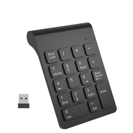 Teclados2,4 GHz - teclado numérico numpad - 18 teclas - alámbrico/inalámbrico