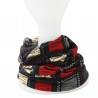 2 in 1 - winter hat / scarf - plaid design - unisexHats & Caps