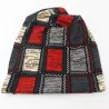 2 em 1 - chapéu de inverno / cachecol - design xadrez - unissex