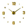 Horloge murale 3D - DIY sticker acrylique - effet miroir
