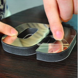Relógio de parede 3D - adesivo DIY acrílico - efeito de espelho
