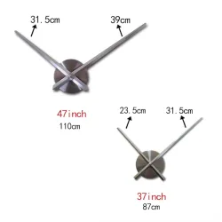 Horloge murale 3D - DIY sticker acrylique - effet miroir