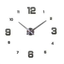 Horloge murale 3D - DIY sticker acrylique - effet miroir