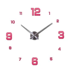 Zegar ścienny 3D - akrylowa naklejka DIY - efekt lustraNaklejki Ścienne