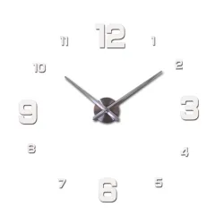 Horloge murale 3D - DIY sticker acrylique - effet miroir