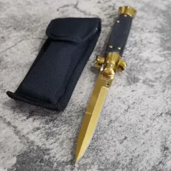 Couteau de poche pliant - lame acier - manche bois