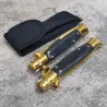 Coltello tascabile pieghevole - lama in acciaio - manico in legno