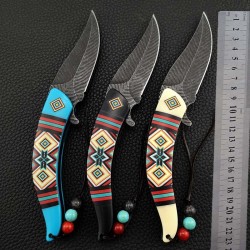 Canivete dobrável - cabo colorido decorativo
