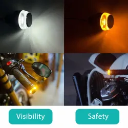 Motorrad Lenkerenden - LED Blinker - Wasserdicht - 2 Stück