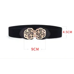 Elastische canvas riem - met decoratieve metalen gespRiemen