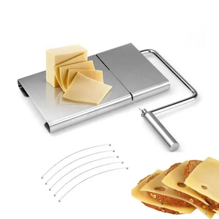 Multifunctional slicer - cheese / meet / vegetables - with 5 cutting wires - stainless steelTools