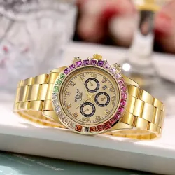 Luksus Quartz ur - med diamanter
