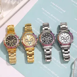 Luksus Quartz ur - med diamanter