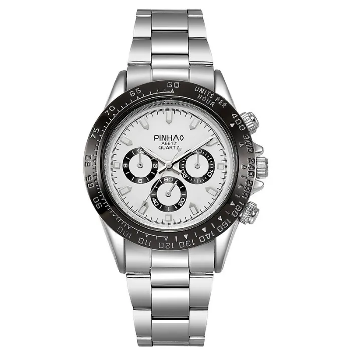 Luksus Quartz ur - rustfrit stål