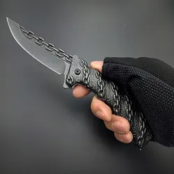 Sammenleggbar taktisk kniv - kjededesign