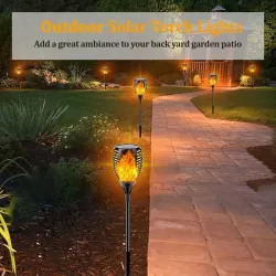 Lampe solaire LED - torche à lumière scintillante - étanche