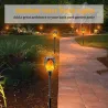 LED aurinkolamppu - taskulamppu välkkyvällä valolla - vedenpitävä