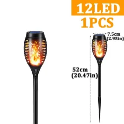 LED aurinkolamppu - taskulamppu välkkyvällä valolla - vedenpitävä
