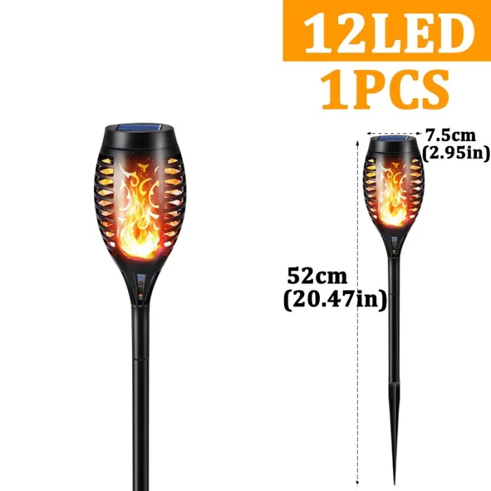 Lampe solaire LED - torche à lumière scintillante - étanche