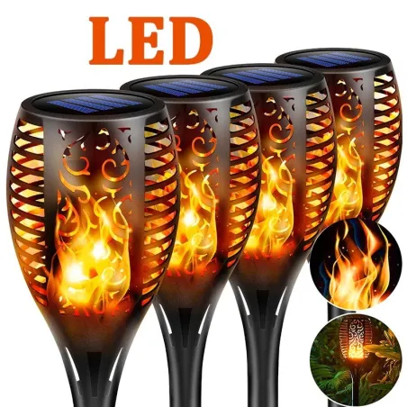 Lampe solaire LED - torche à lumière scintillante - étanche